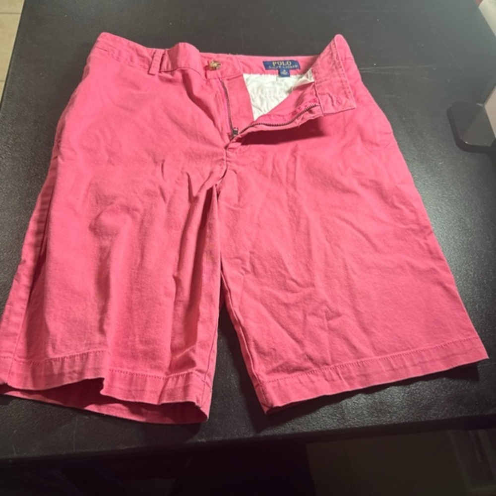 Polo Ralph Lauren Girls Shorts Size 18 Pink Casual